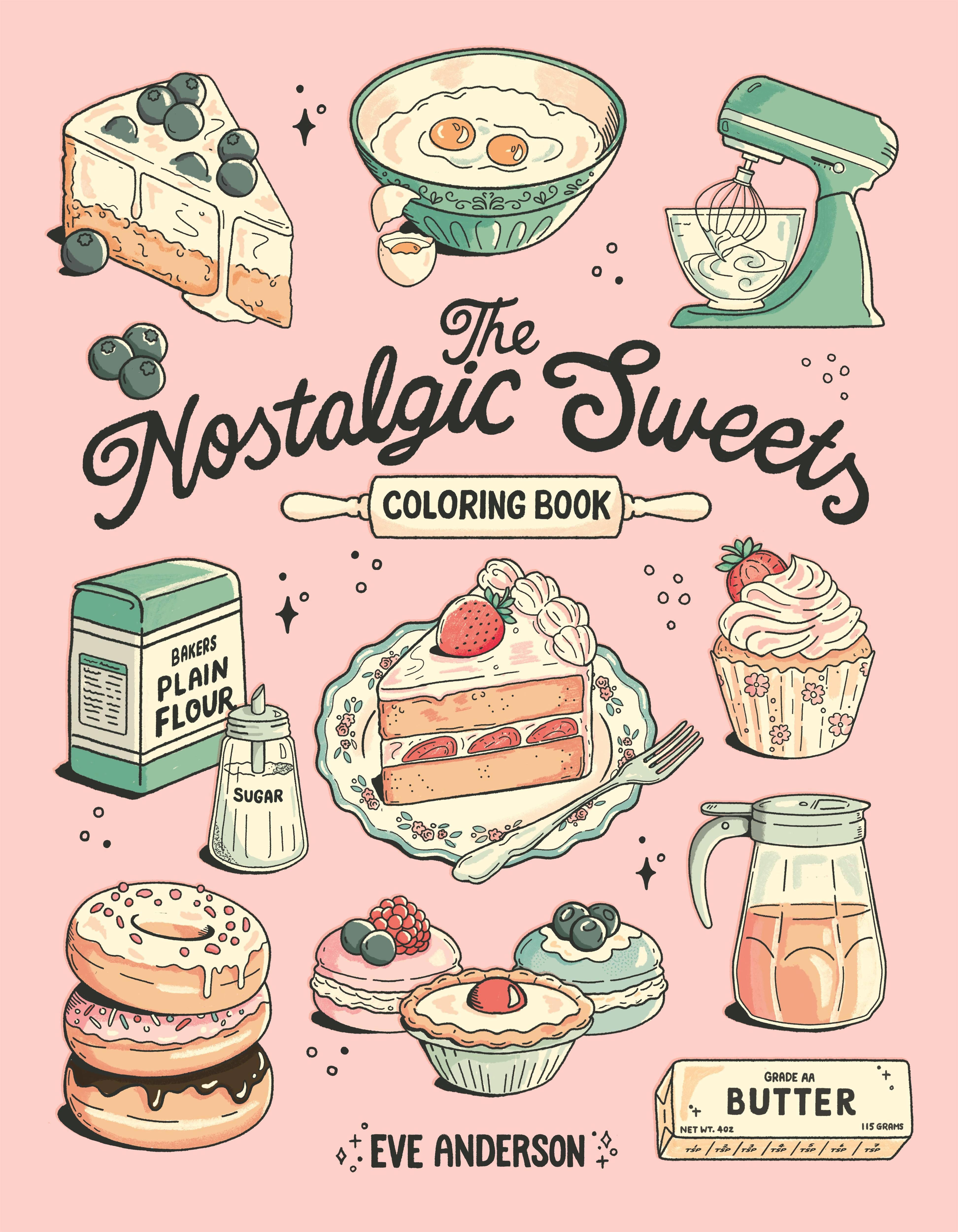 Vorderes Coverbild The Nostalgic Sweets Coloring Book