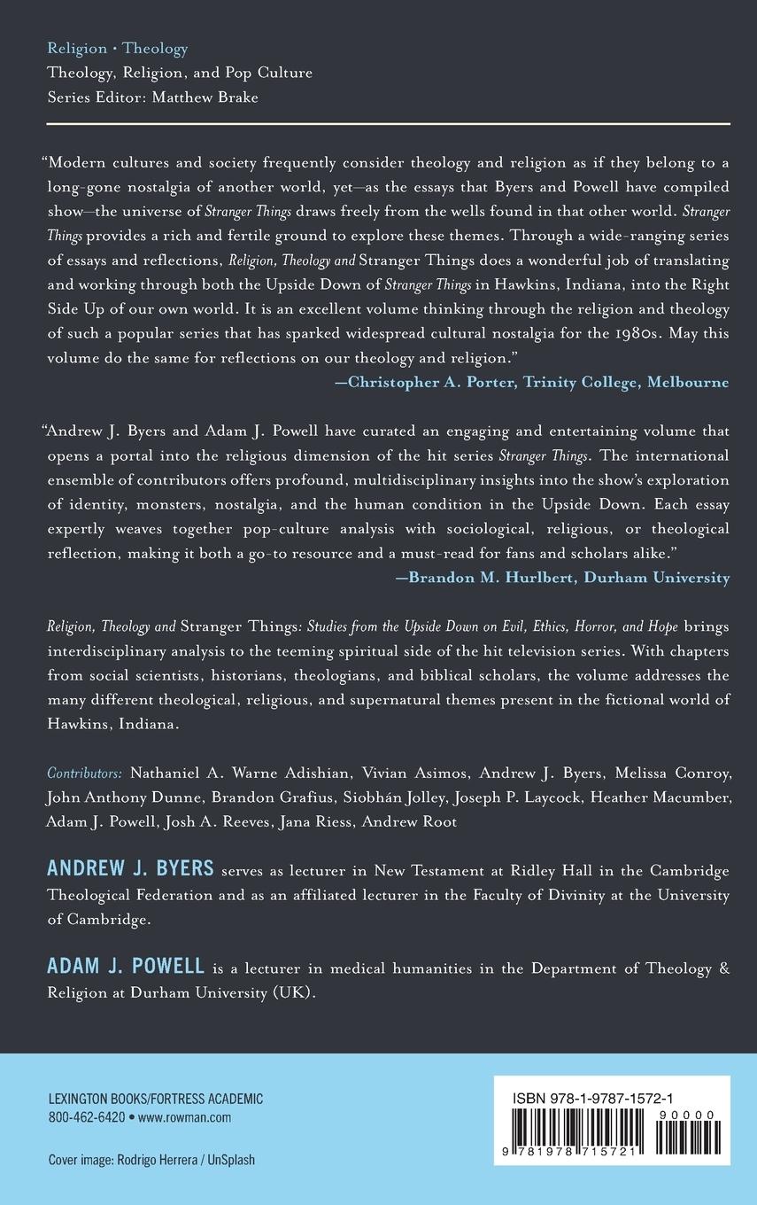 Rückseitencover Religion, Theology, and Stranger Things