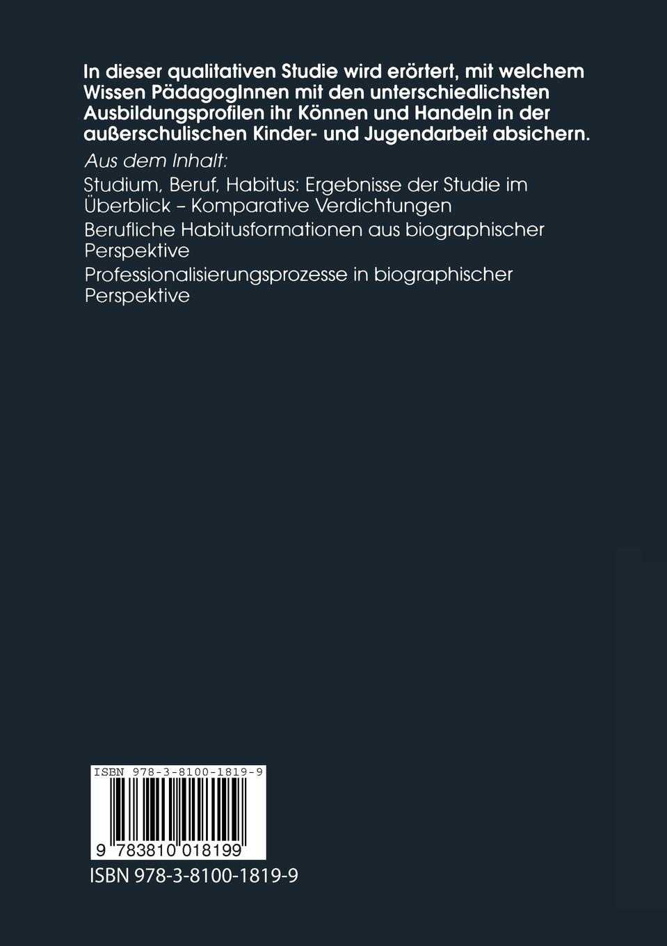 Rückseitencover Sozialpädagogische Profis