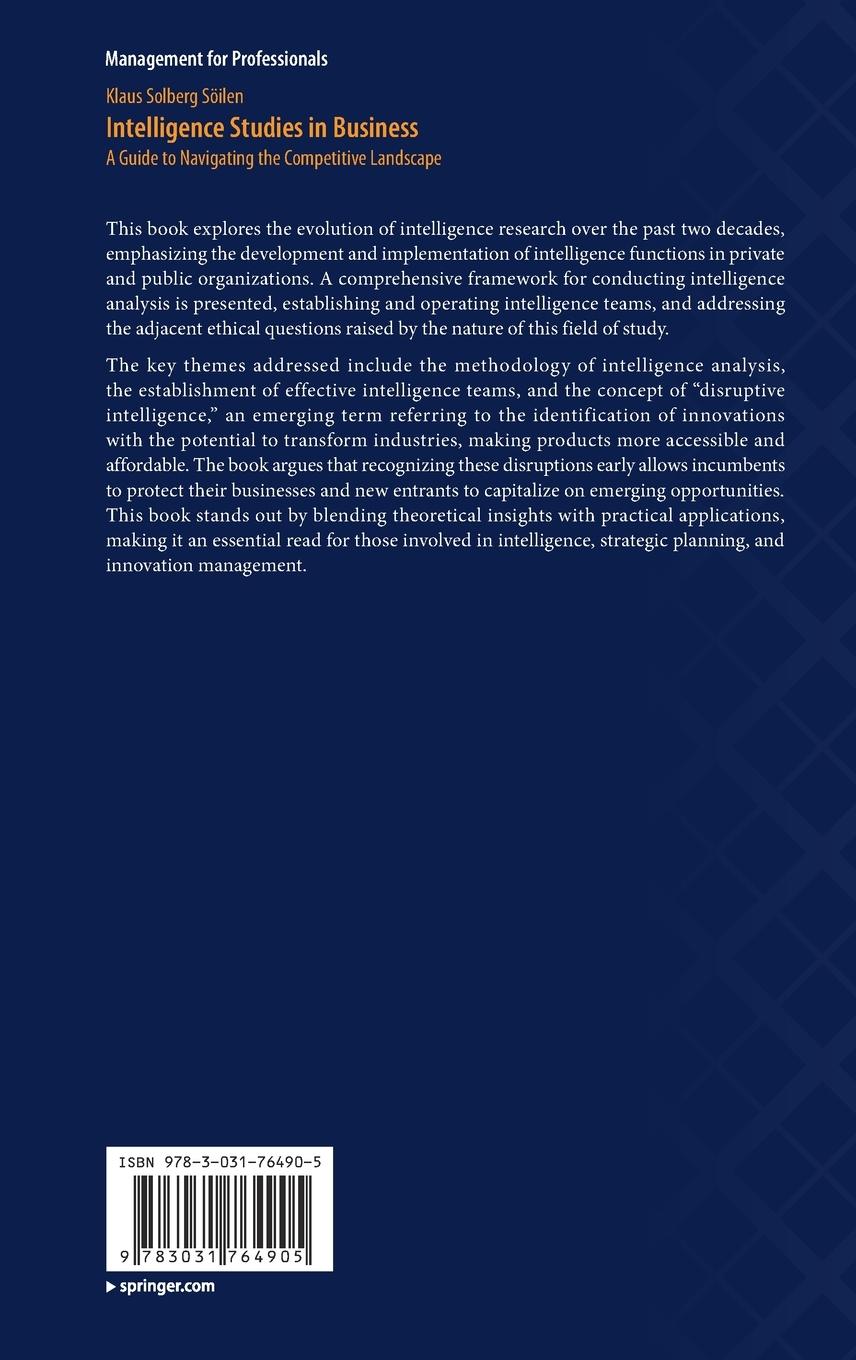 Rückseitencover Intelligence Studies in Business