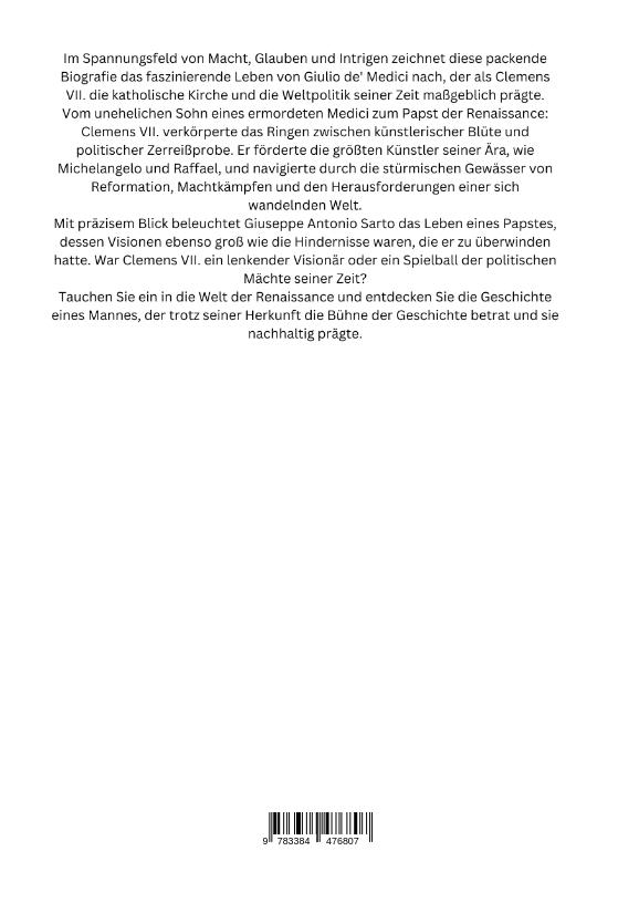 Rückseitencover Papst Clemens VII.:  Visionär oder Getriebener?