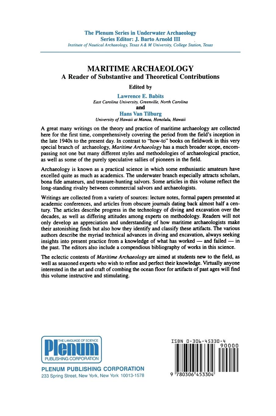 Rückseitencover Maritime Archaeology