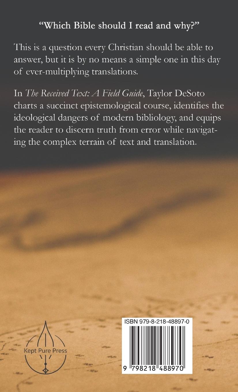 Rückseitencover The Received Text - A Field Guide