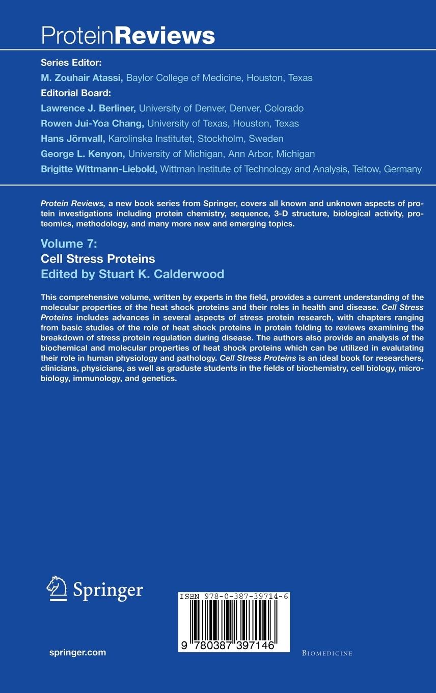 Rückseitencover Cell Stress Proteins