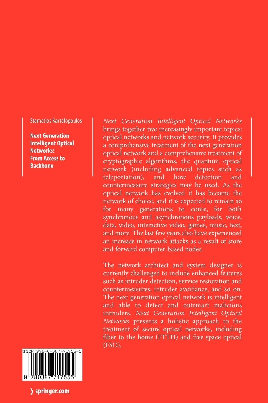 Rückseitencover Next Generation Intelligent Optical Networks