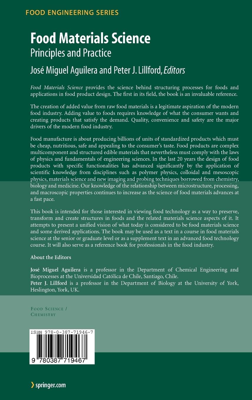 Rückseitencover Food Materials Science