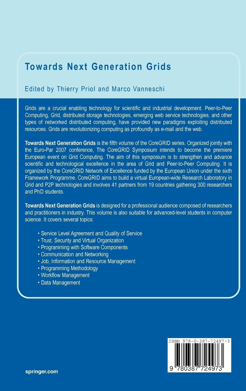 Rückseitencover Towards Next Generation Grids