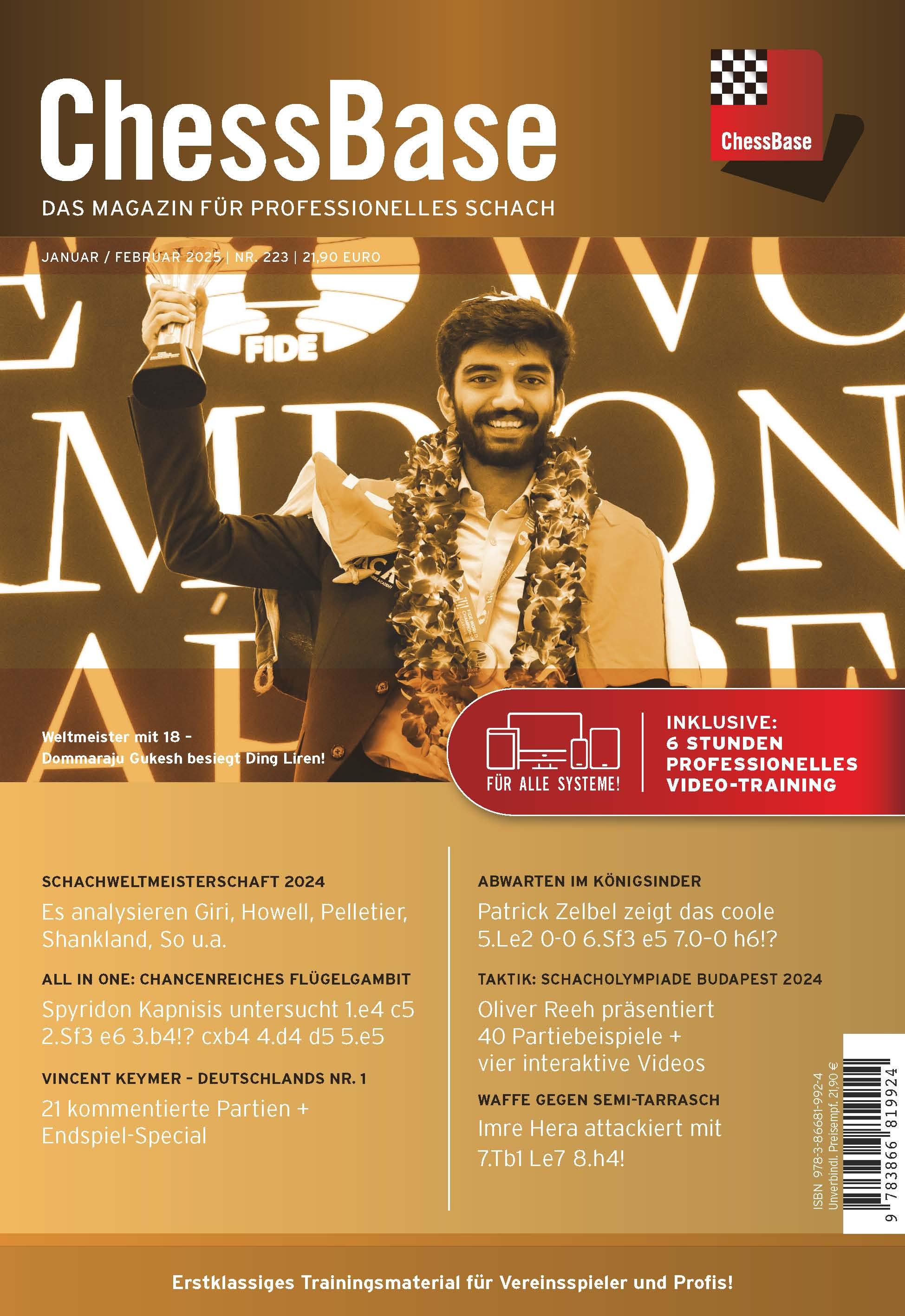 Vorderes Coverbild ChessBase Magazin 223