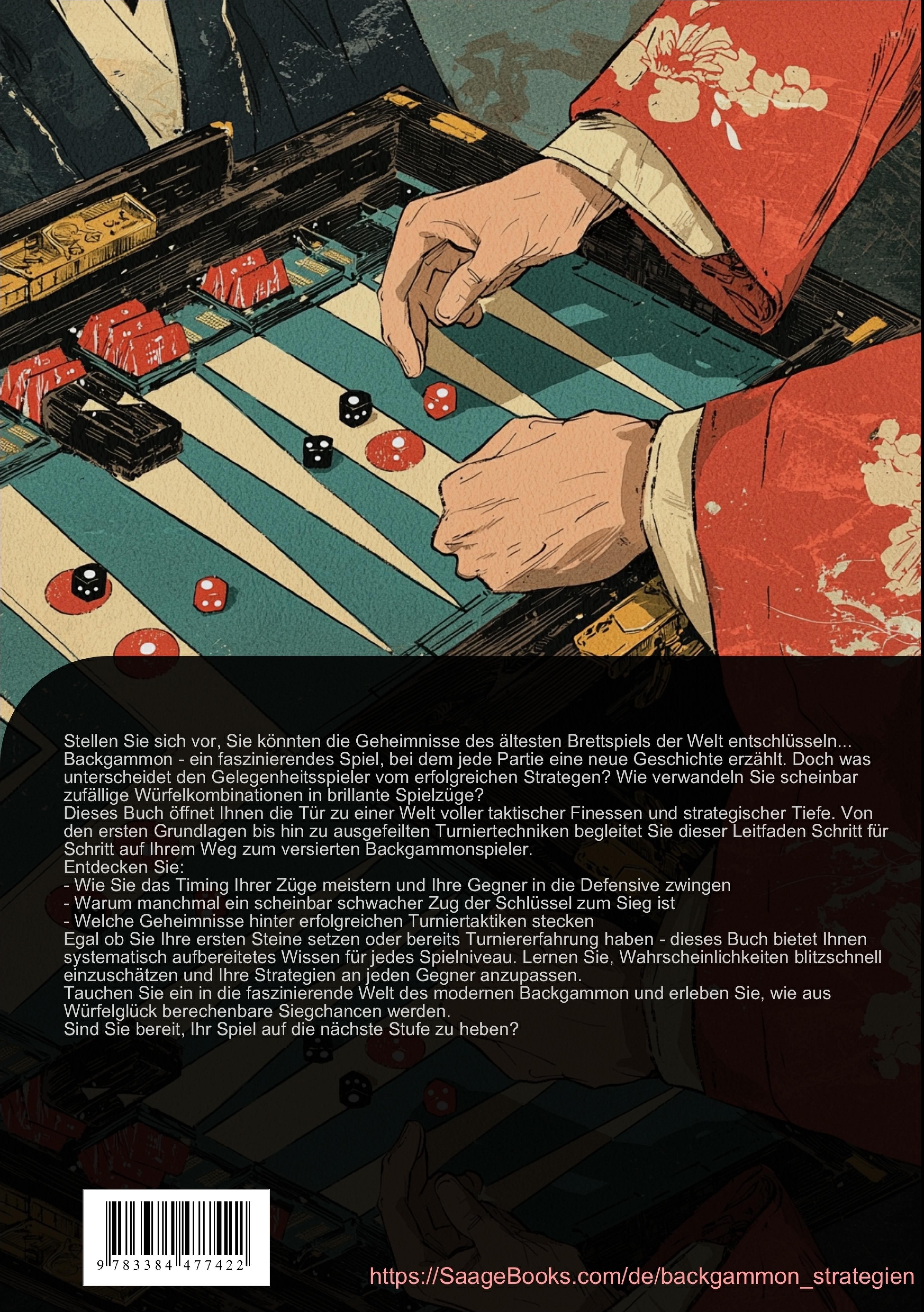 Rückseitencover Backgammon Strategien: Der ultimative Leitfaden vom Grundspiel bis zum Turniererfolg