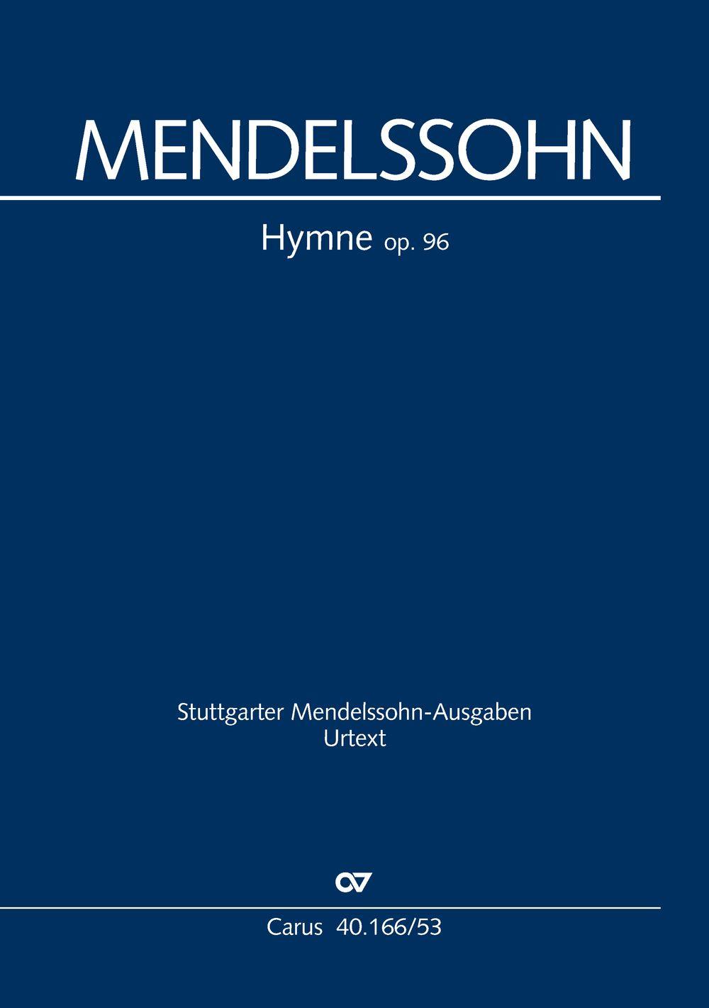 Vorderes Coverbild Hymne (Klavierauszug, auch Orgelauszug)