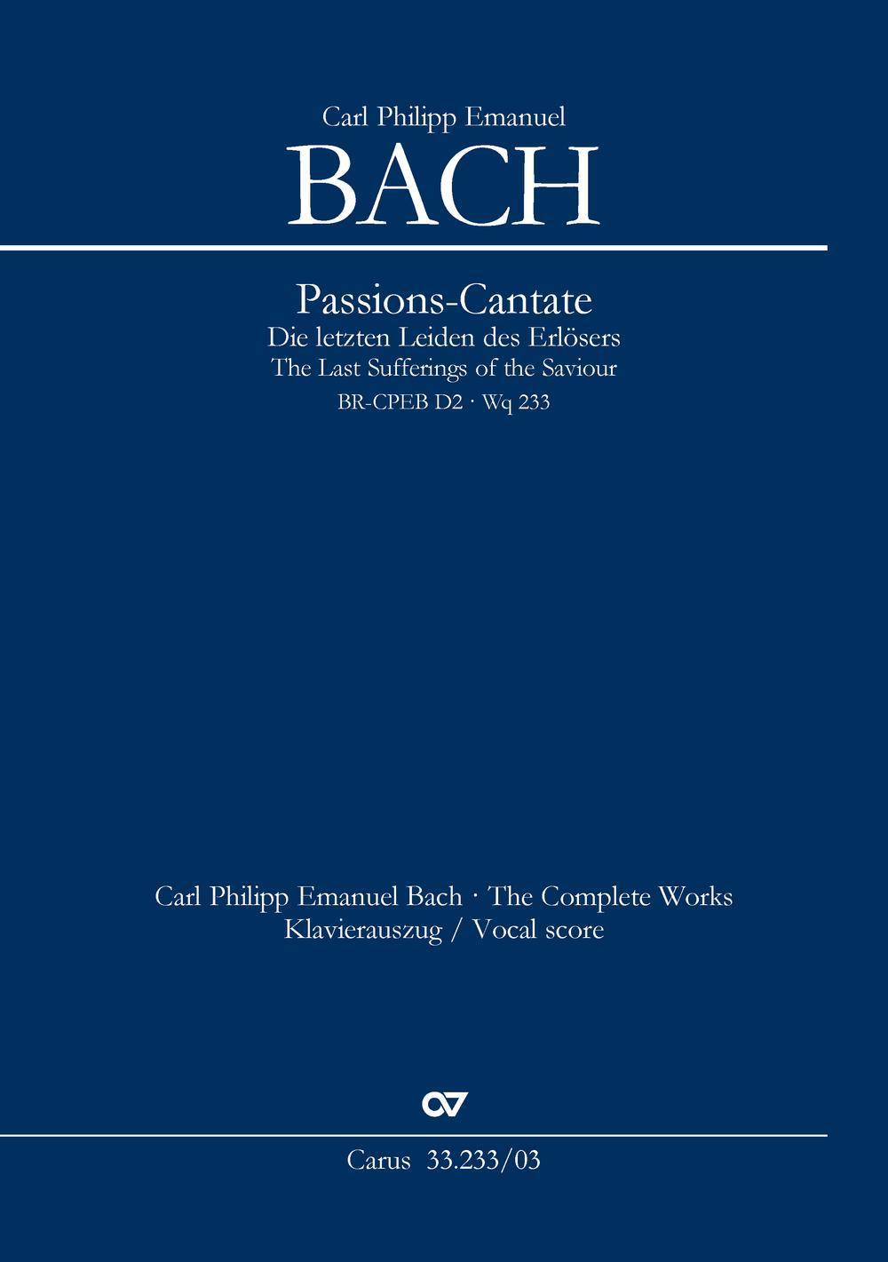 Vorderes Coverbild Passions-Cantate (Klavierauszug)