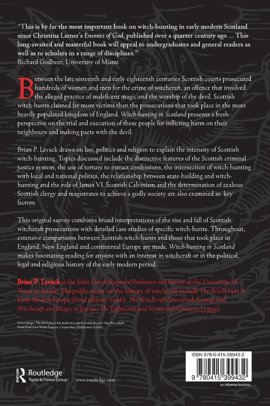 Rückseitencover Witch-Hunting in Scotland