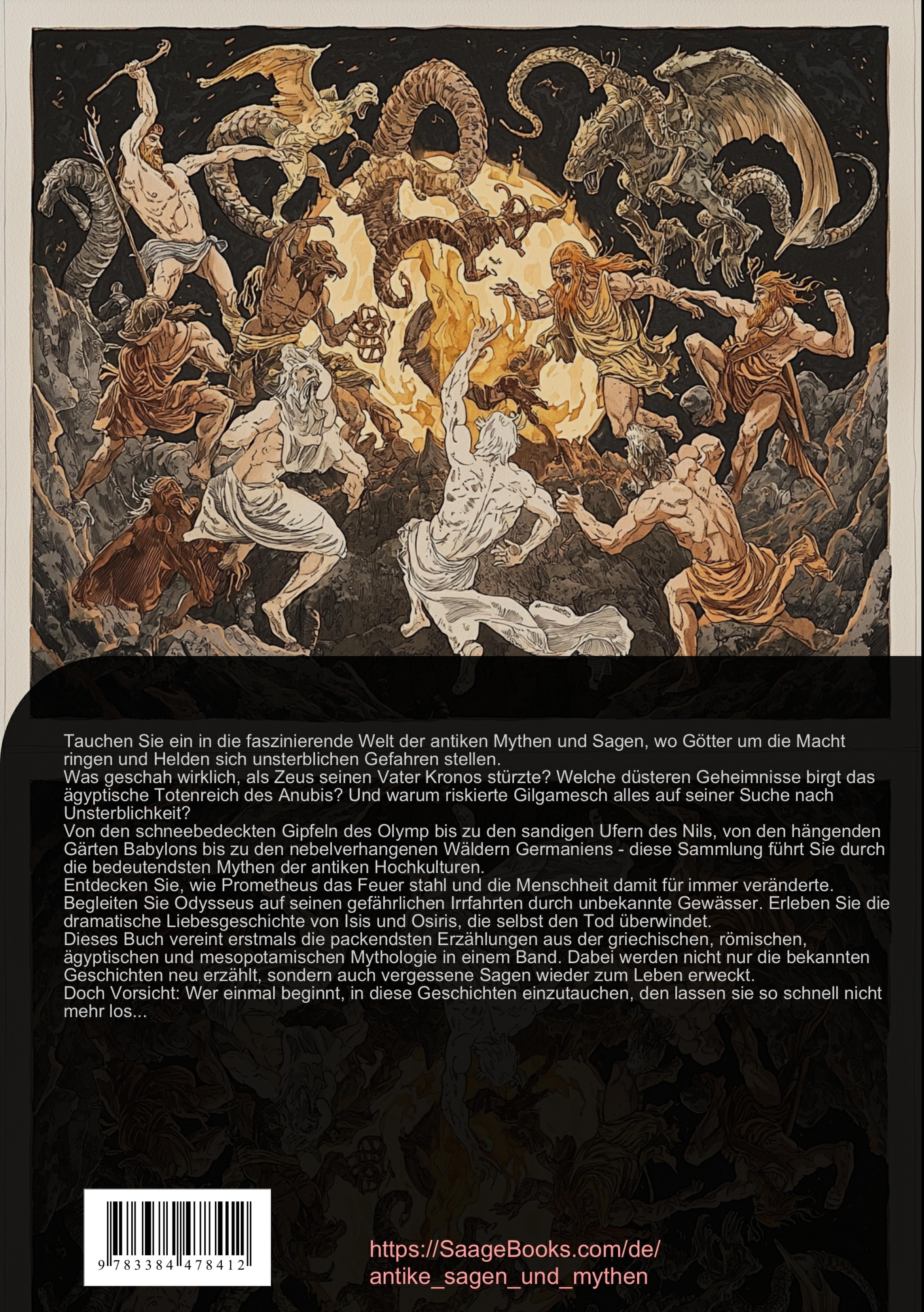 Rückseitencover Antike Sagen und Mythen: Göttergeschichten und Heldensagen aus antiken Hochkulturen