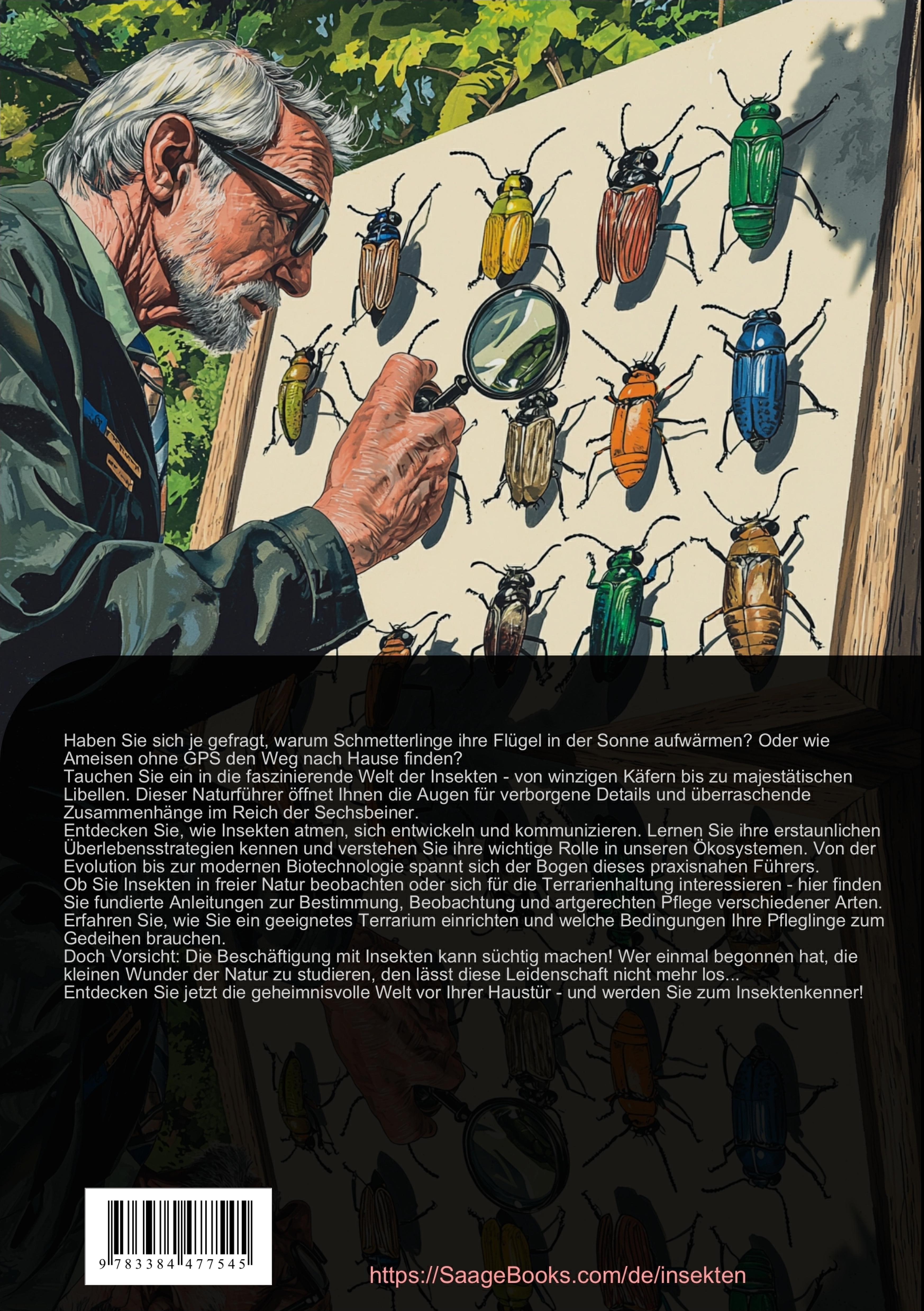 Rückseitencover Insekten bestimmen: Die Welt der Insekten im Wald und Terrarium