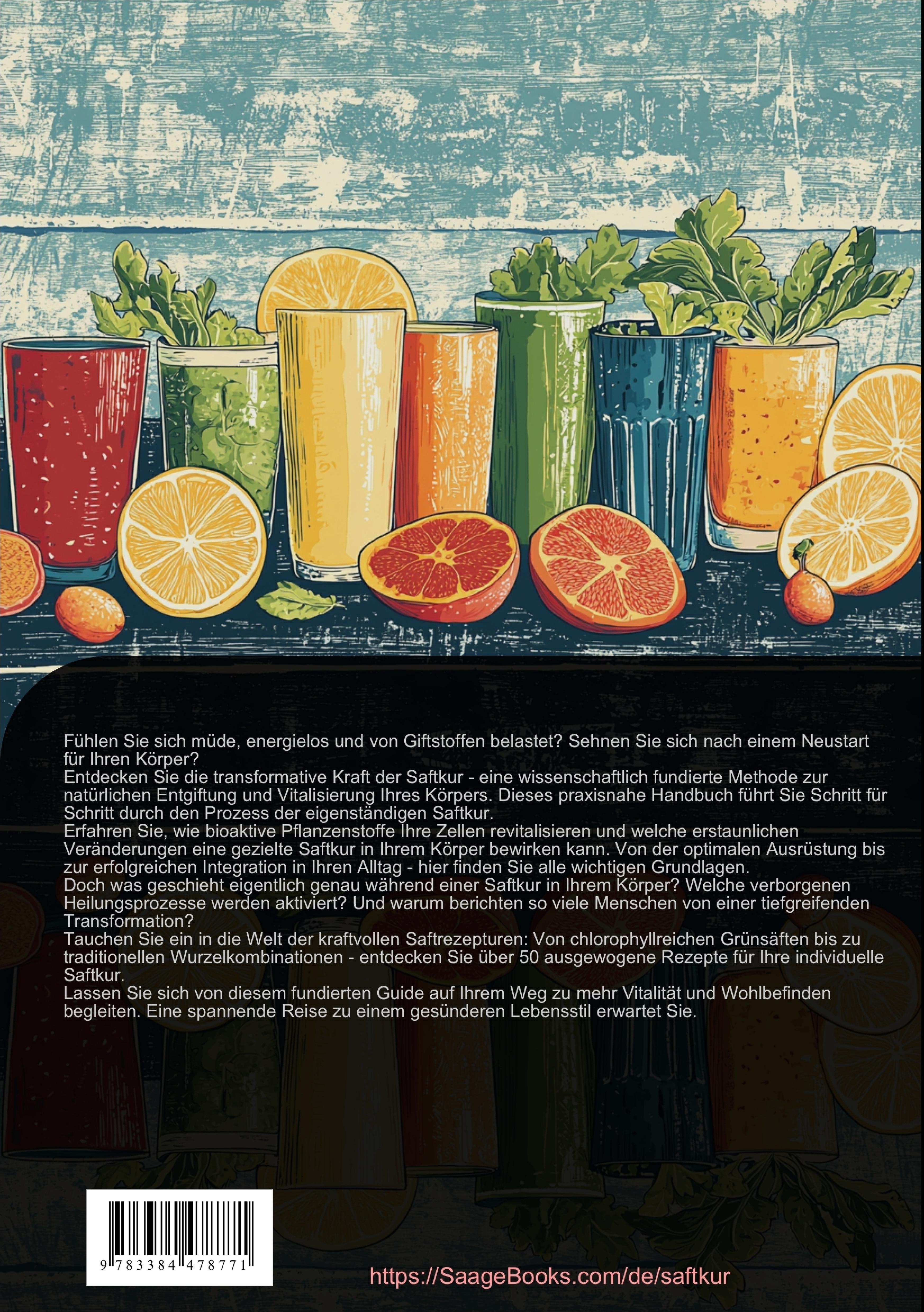 Rückseitencover Saftkur & Saftfasten: Der ultimative Detox-Guide für Entgiftung und Reinigung