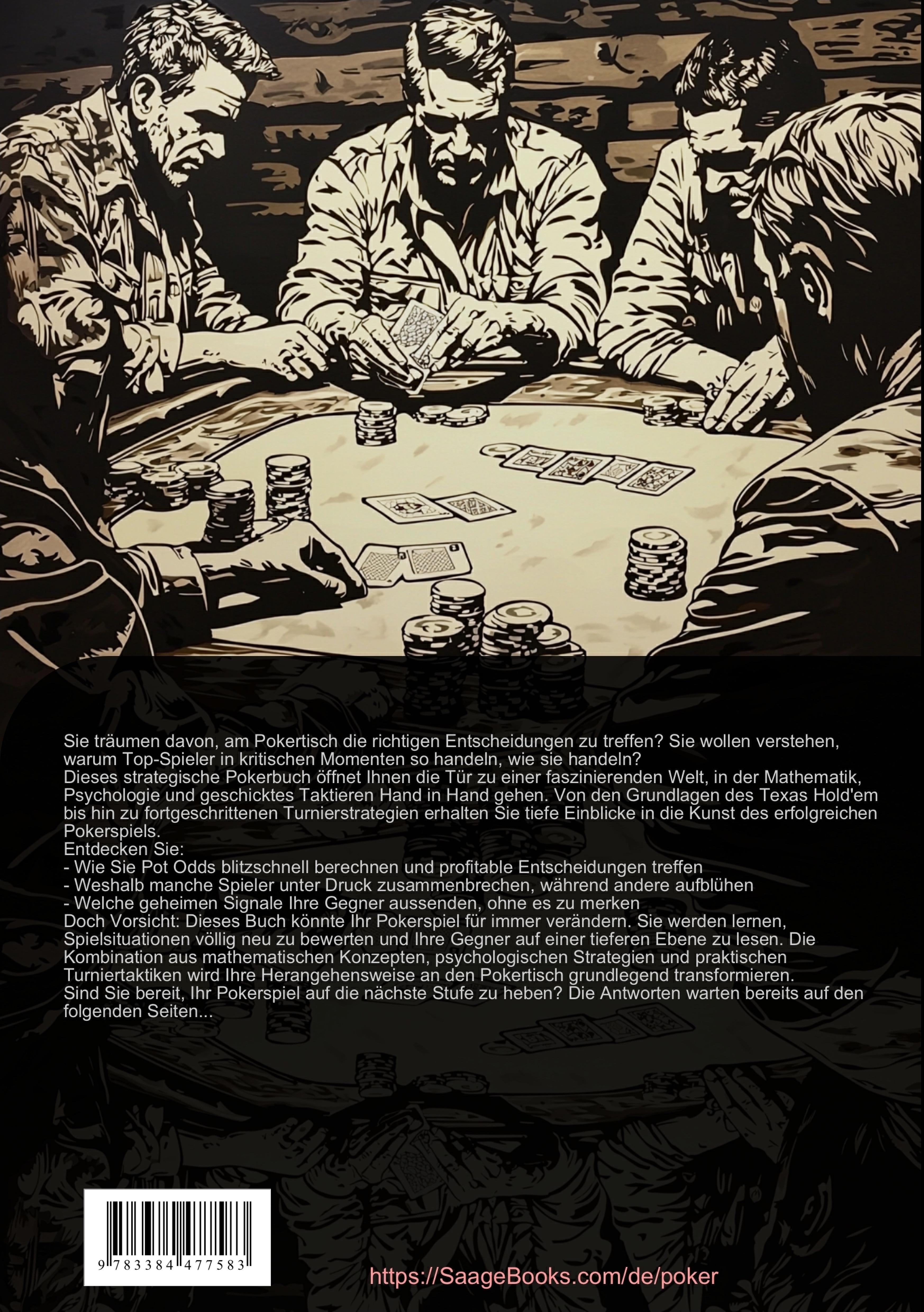 Rückseitencover Poker Strategie mit System: Das ultimative Pokerbuch für Texas Hold'em