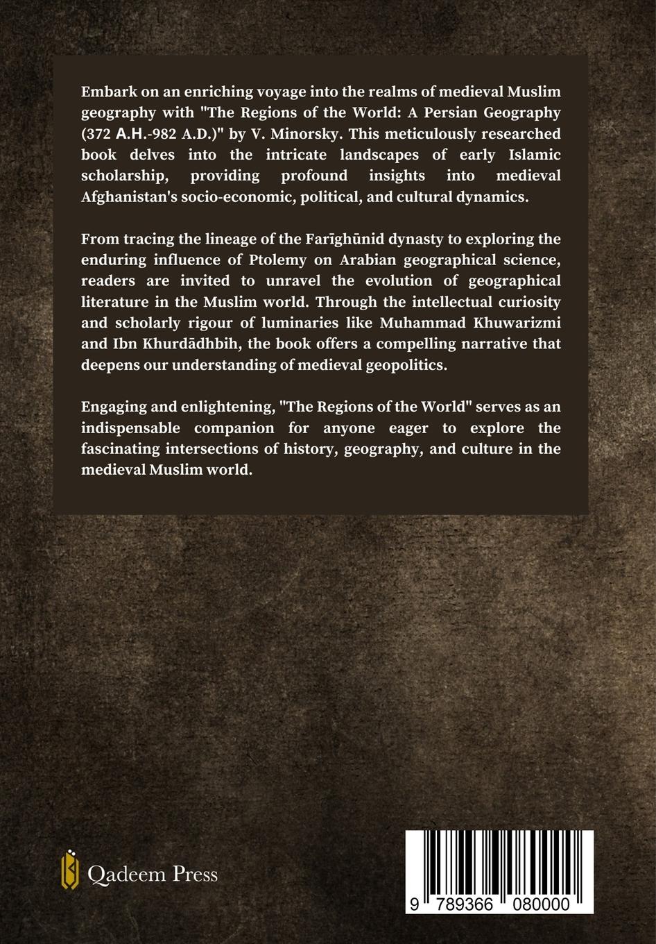 Rückseitencover Hudud Al-'Alam - The Regions of the World