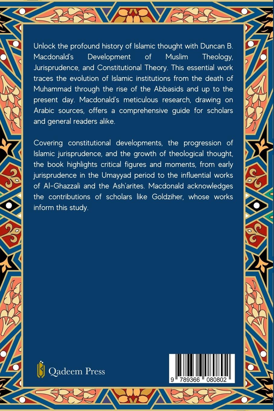 Rückseitencover Development of Muslim Theology