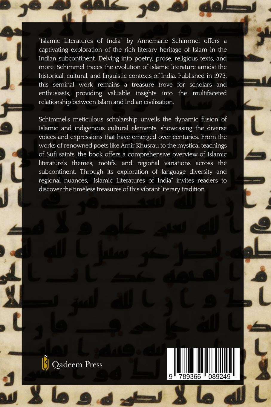 Rückseitencover Islamic Literatures of India