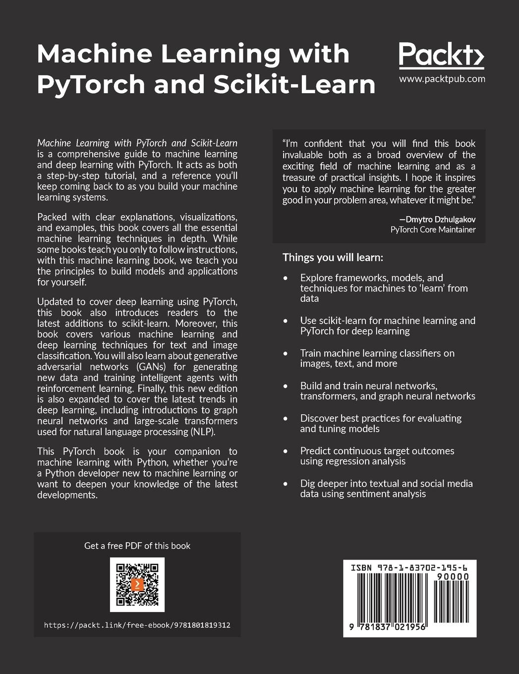 Rückseitencover Machine Learning with PyTorch and Scikit-Learn