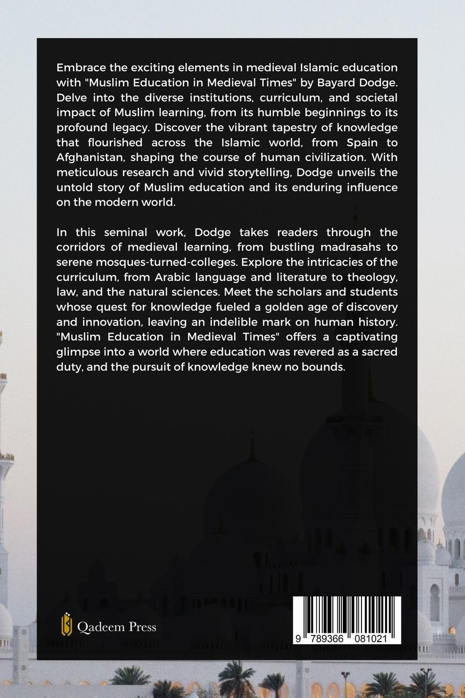Rückseitencover Muslim Education in Medieval times