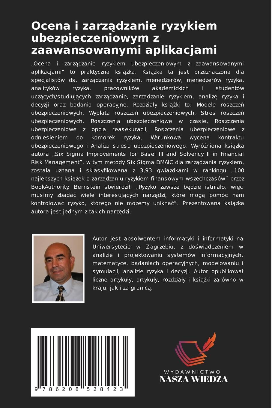 Rückseitencover Ocena i zarz¿dzanie ryzykiem ubezpieczeniowym z zaawansowanymi aplikacjami