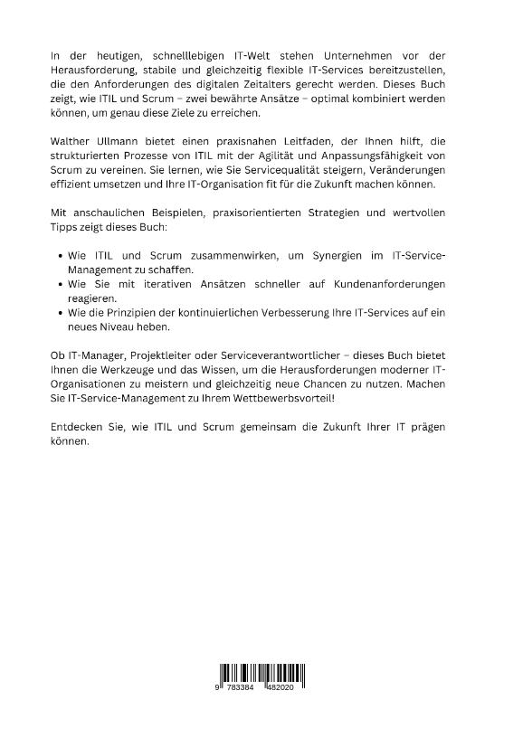 Rückseitencover Effizientes  IT-Service-Management mit ITIL und Scrum