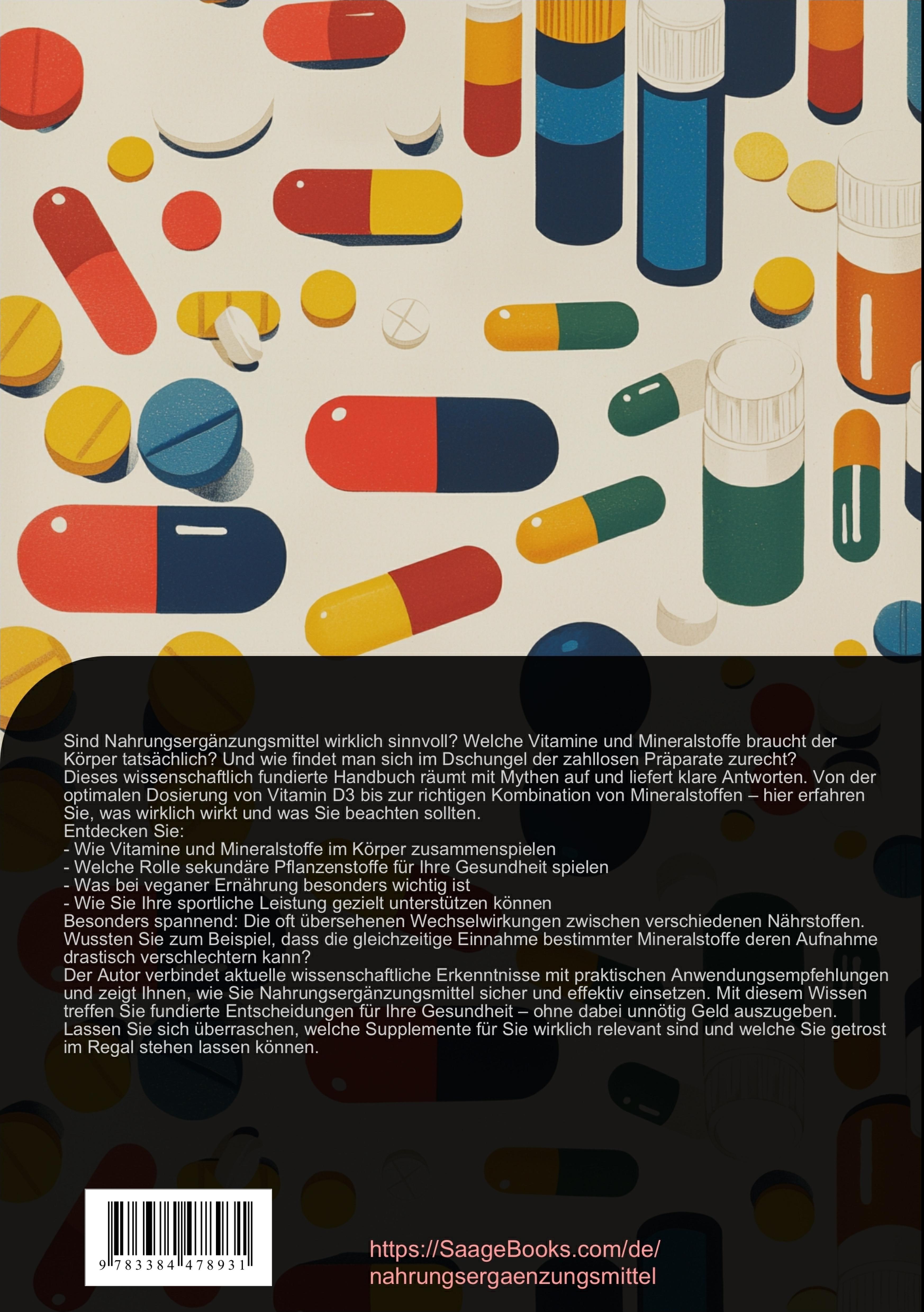 Rückseitencover Nahrungsergänzungsmittel & Supplemente: Der praktische Faktencheck für Vitamine und Mineralstoffe