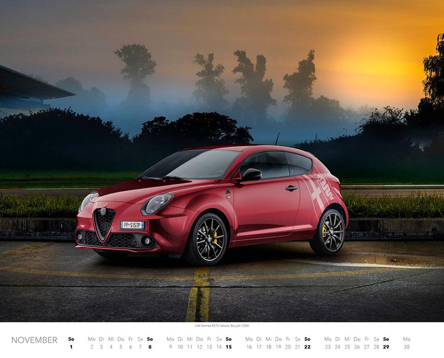 Beispielinhalt (Bild) Passione Alfa Romeo Kalender 2026