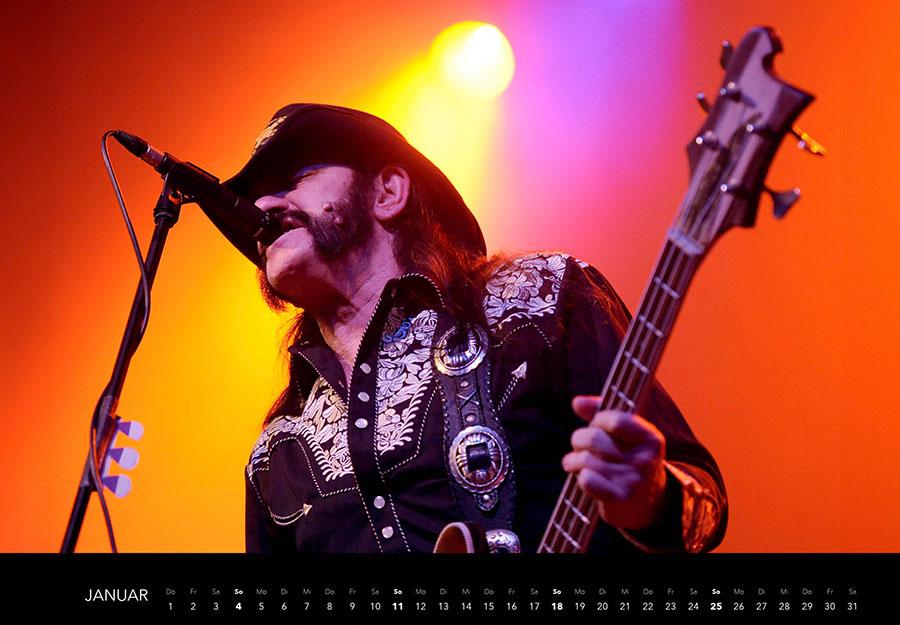 Beispielinhalt (Bild) Motörhead Kalender 2026