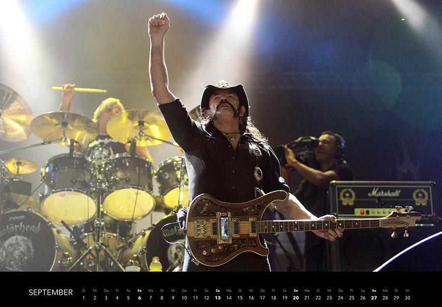 Beispielinhalt (Bild) Motörhead Kalender 2026