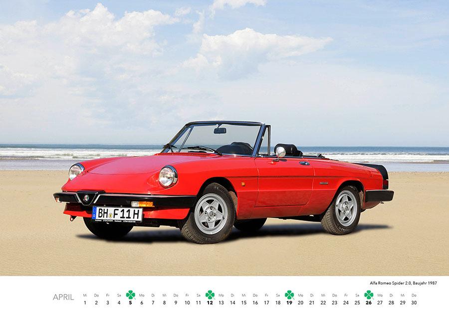 Beispielinhalt (Bild) Alfa Romeo Kalender 2026