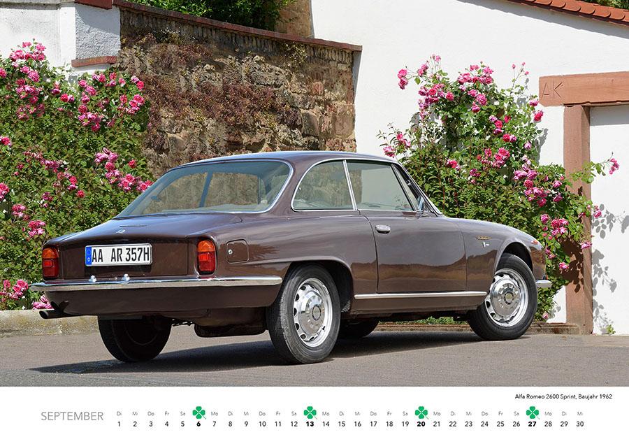 Beispielinhalt (Bild) Alfa Romeo Kalender 2026