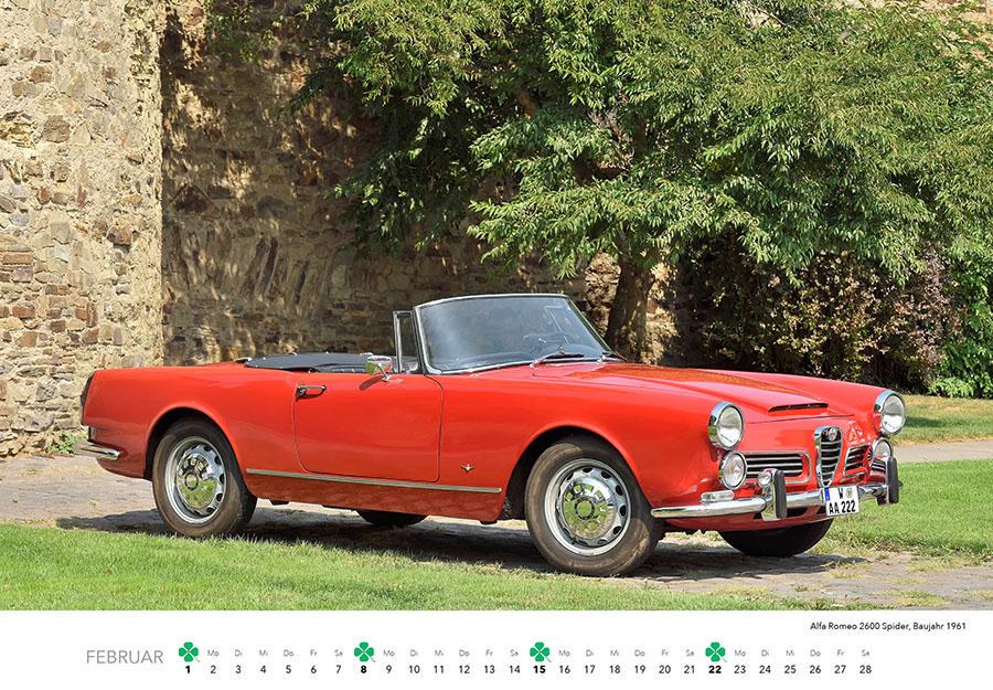 Beispielinhalt (Bild) Alfa Romeo Kalender 2026