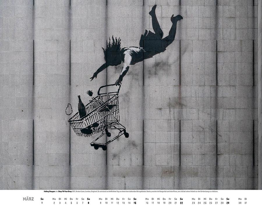 Beispielinhalt (Bild) Banksy Kalender 2026 Premium XXL-Posterkalender