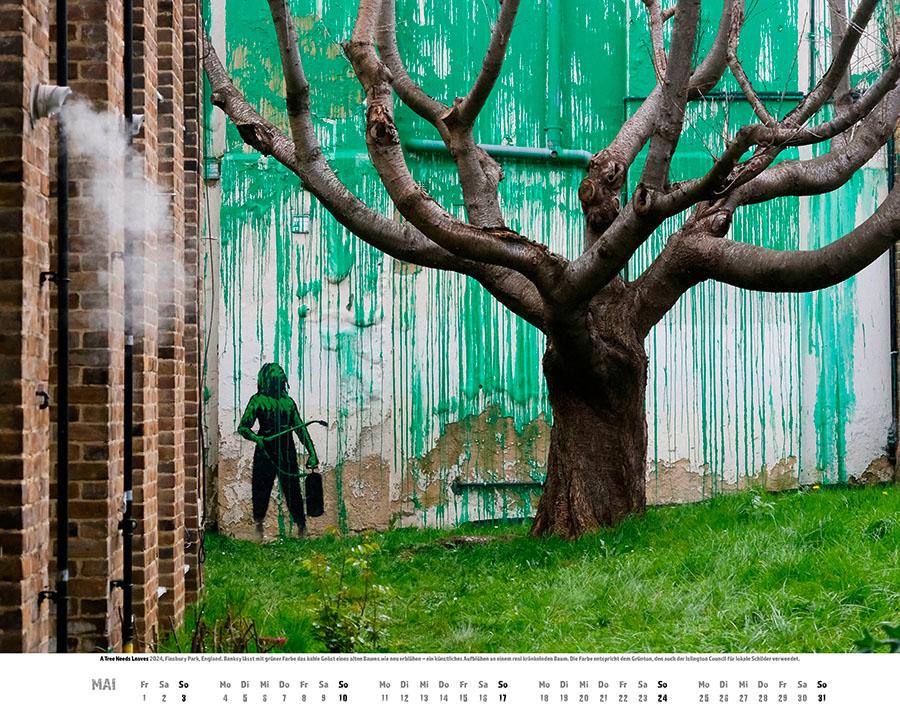Beispielinhalt (Bild) Banksy Kalender 2026 Premium XXL-Posterkalender