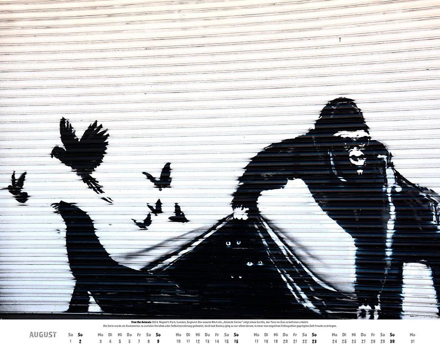 Beispielinhalt (Bild) Banksy Kalender 2026 Premium XXL-Posterkalender