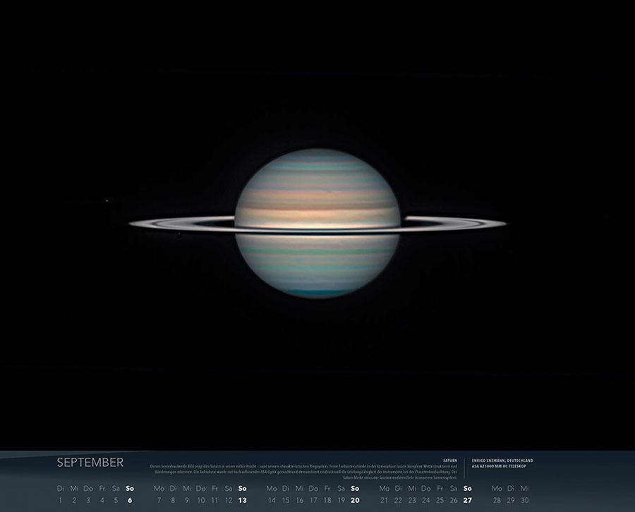 Beispielinhalt (Bild) Wunder des Weltalls Kalender 2026