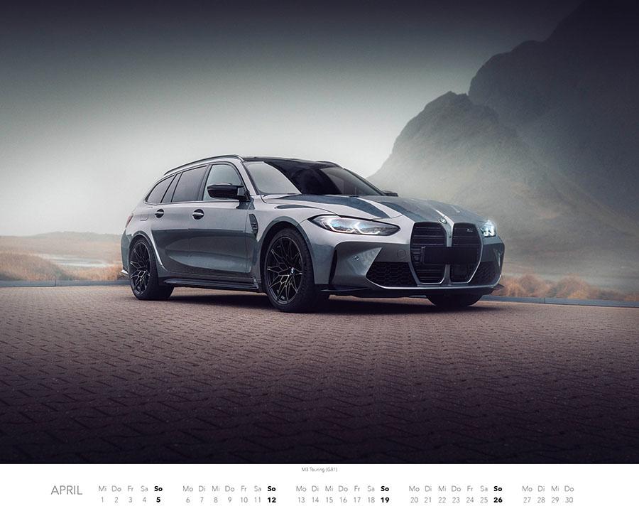 Beispielinhalt (Bild) Faszination BMW M Kalender 2026