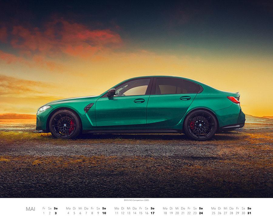 Beispielinhalt (Bild) Faszination BMW M Kalender 2026