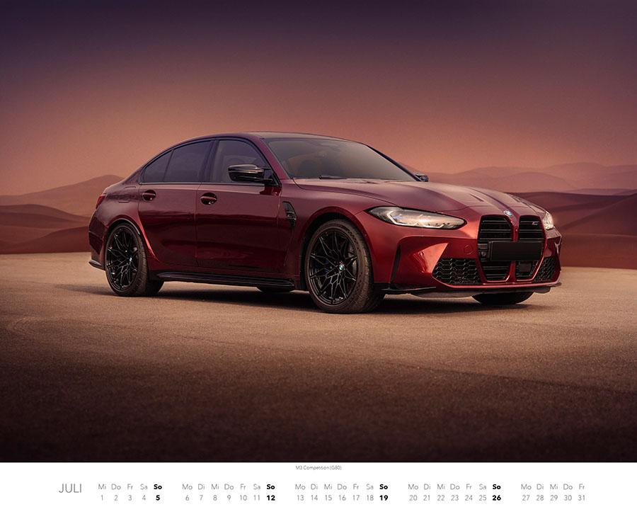 Beispielinhalt (Bild) Faszination BMW M Kalender 2026