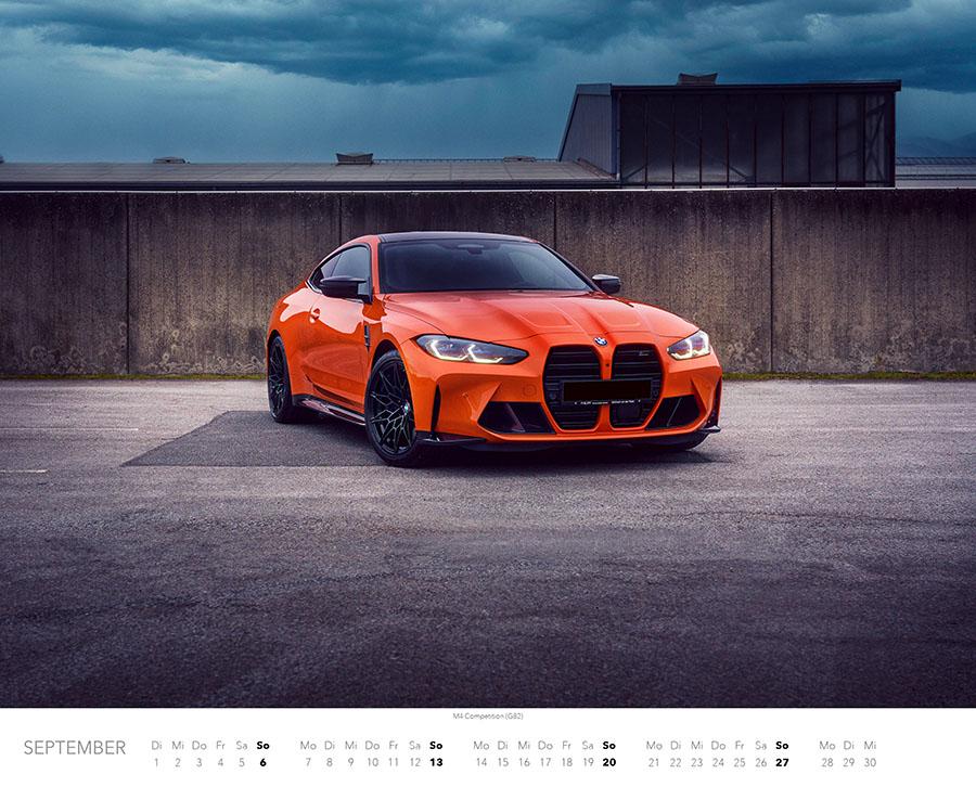 Beispielinhalt (Bild) Faszination BMW M Kalender 2026