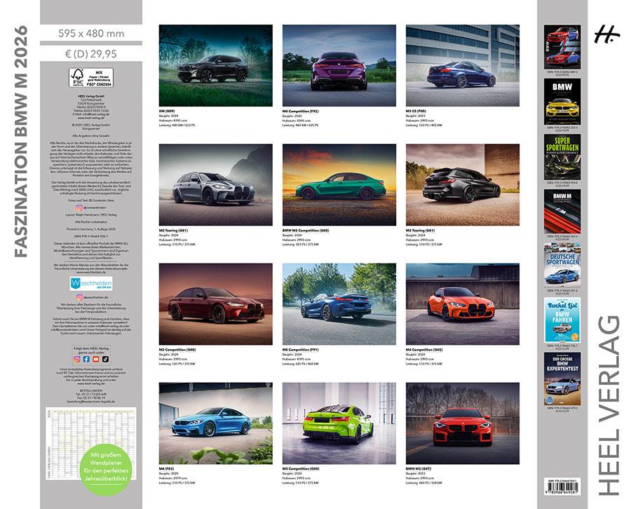 Beispielinhalt (Bild) Faszination BMW M Kalender 2026