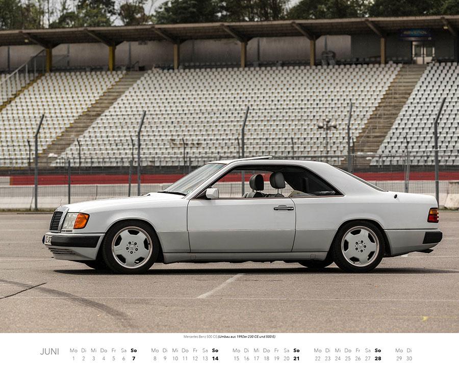 Beispielinhalt (Bild) Mercedes Benz W 124 Kalender 2026