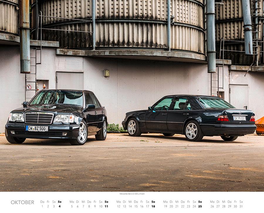 Beispielinhalt (Bild) Mercedes Benz W 124 Kalender 2026