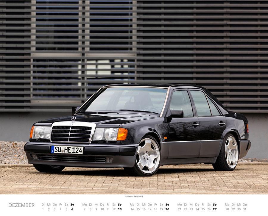 Beispielinhalt (Bild) Mercedes Benz W 124 Kalender 2026
