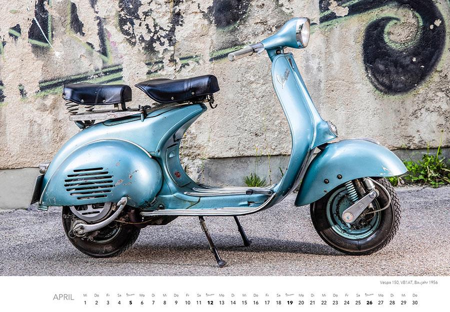 Beispielinhalt (Bild) Vespa Kalender 2026