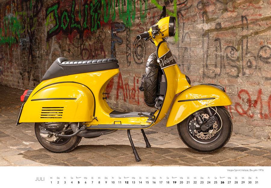 Beispielinhalt (Bild) Vespa Kalender 2026