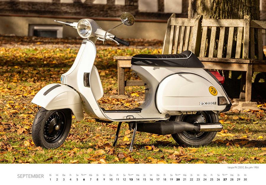Beispielinhalt (Bild) Vespa Kalender 2026