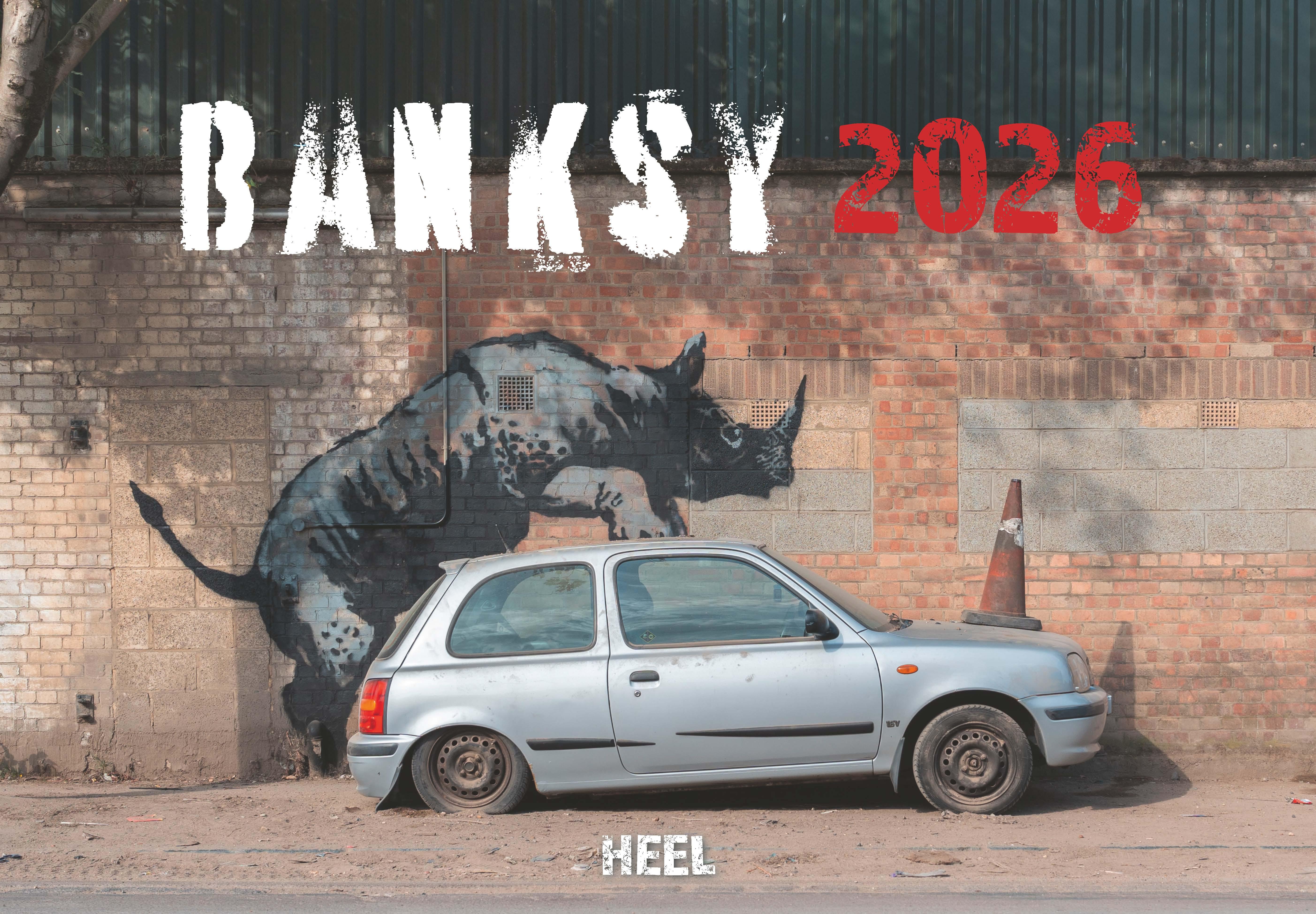 Vorderes Coverbild Banksy Kalender 2026 Mittelformat
